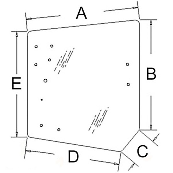 Aftermarket Upper Rear Glass 3C581-70553 - main